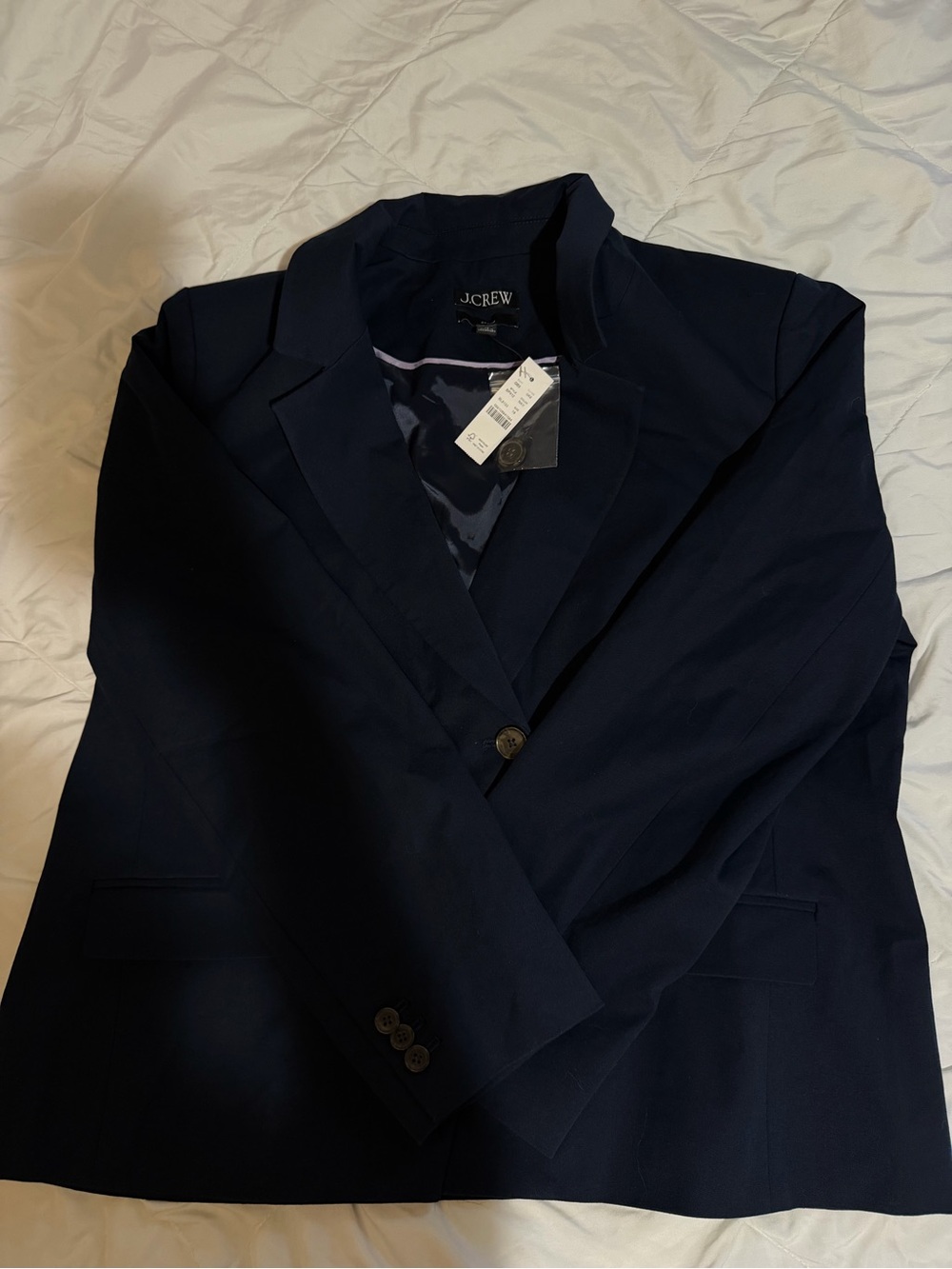 J. Crew Men's-style Navy Single-Breasted Blazer